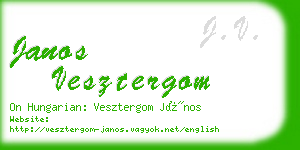 janos vesztergom business card